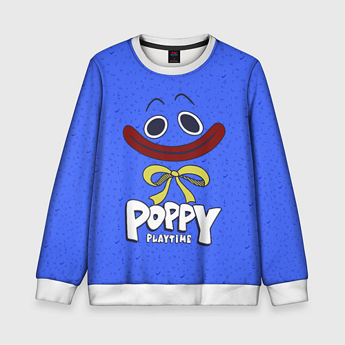 Детский свитшот Poppy Playtime Huggy Wuggy / 3D-Белый – фото 1