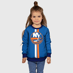 Свитшот детский Нью-Йорк Айлендерс Форма, цвет: 3D-синий — фото 2