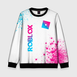 Свитшот детский Roblox Neon Gradient FS, цвет: 3D-черный