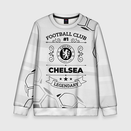 Детский свитшот Chelsea Football Club Number 1 Legendary / 3D-Белый – фото 1