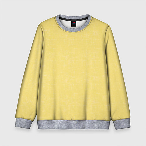 Детский свитшот Текстурированный лимонно-желтый однотонный / 3D-Меланж – фото 1