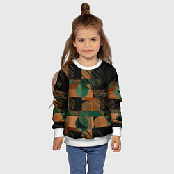 Свитшот детский Текстурированный абстрактный, геометрический принт, цвет: 3D-белый — фото 2