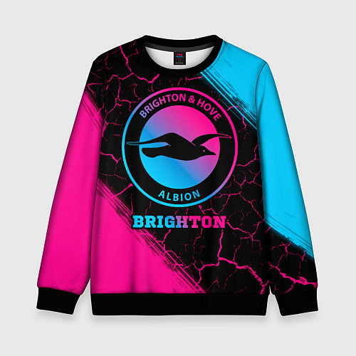 Детский свитшот Brighton Neon Gradient / 3D-Черный – фото 1