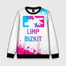 Свитшот детский Limp Bizkit Neon Gradient, цвет: 3D-черный