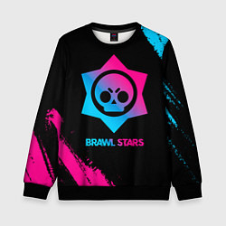 Детский свитшот Brawl Stars Neon Gradient