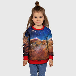 Свитшот детский Туманность Киля фото НАСА, цвет: 3D-красный — фото 2