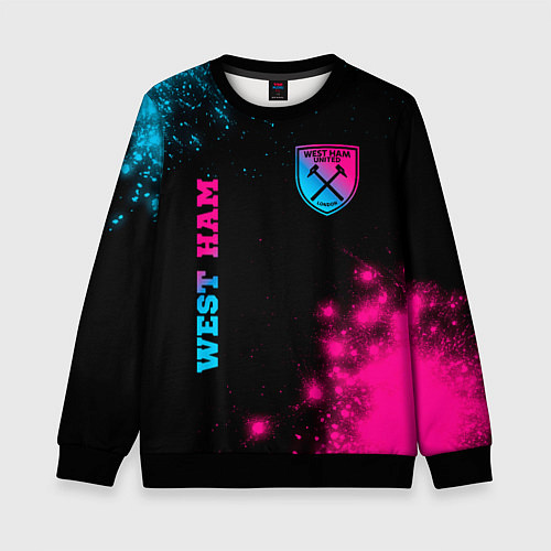 Детский свитшот West Ham Neon Gradient / 3D-Черный – фото 1