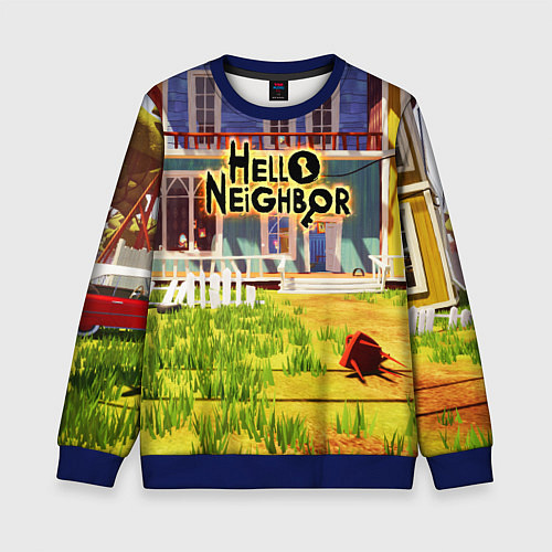 Детский свитшот Hello Neighbor: Дом / 3D-Синий – фото 1