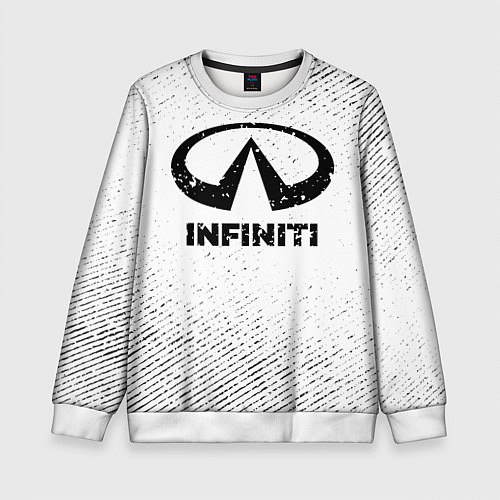 Детский свитшот Infiniti с потертостями на светлом фоне / 3D-Белый – фото 1