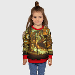 Свитшот детский Cool Steampunk painting, цвет: 3D-красный — фото 2