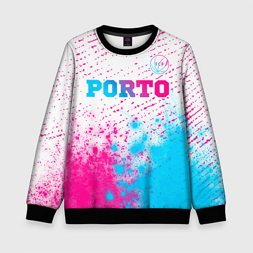 Детский свитшот Porto Neon Gradient / 3D-Черный – фото 1