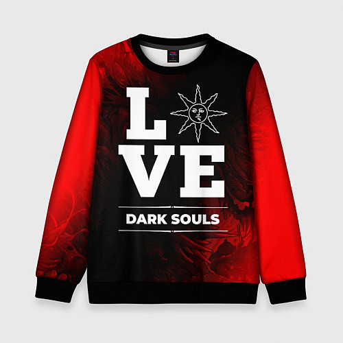 Детский свитшот Dark Souls Love Классика / 3D-Черный – фото 1