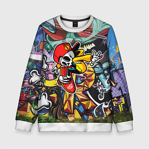 Детский свитшот Cool skater / 3D-Белый – фото 1