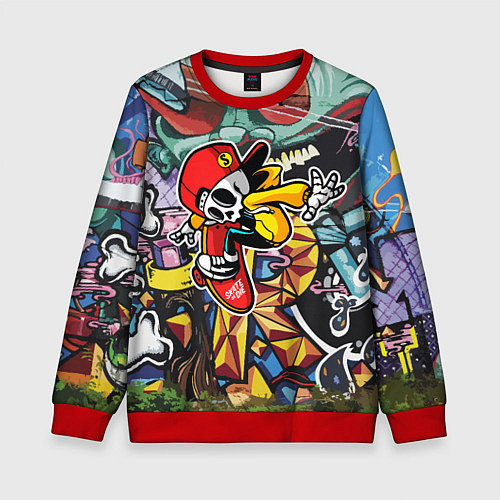 Детский свитшот Cool skater / 3D-Красный – фото 1