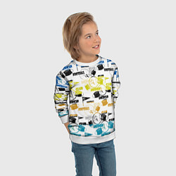 Свитшот детский American football sports pattern, цвет: 3D-белый — фото 2