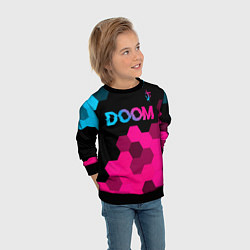 Свитшот детский Doom Neon Gradient, цвет: 3D-черный — фото 2
