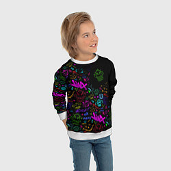 Свитшот детский League Of Legends неон - Arcane logo, цвет: 3D-белый — фото 2