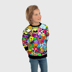 Свитшот детский Монстрики Nastiprazdnik, цвет: 3D-черный — фото 2