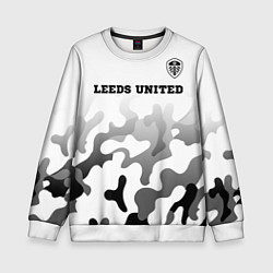 Детский свитшот Leeds United sport на светлом фоне: символ сверху