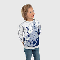 Свитшот детский Tottenham hotspur Брызги красок, цвет: 3D-белый — фото 2