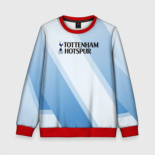 Детский свитшот Tottenham hotspur Голубые полосы / 3D-Красный – фото 1