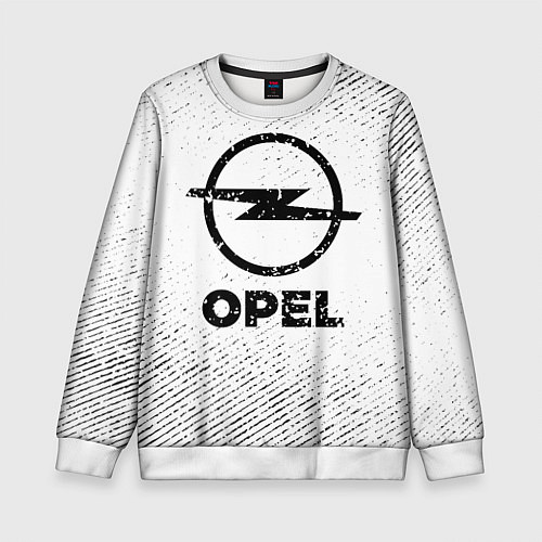 Детский свитшот Opel с потертостями на светлом фоне / 3D-Белый – фото 1