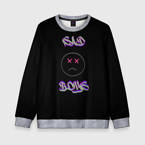 Детский свитшот Sad Boys логотип / 3D-Меланж – фото 1