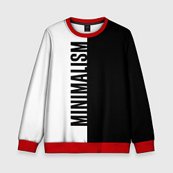 Свитшот детский MINIMALISM - BLACK AND WHITE, цвет: 3D-красный