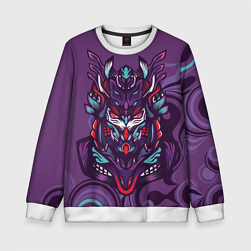 Детский свитшот Японский стиль- узорная маска / 3D-Белый – фото 1