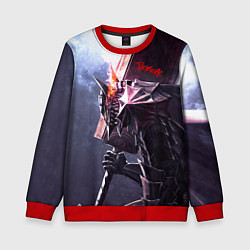 Свитшот детский Берсерк С Мечечём На Плече, цвет: 3D-красный