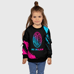 Свитшот детский AC Milan - neon gradient, цвет: 3D-черный — фото 2