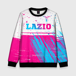 Детский свитшот Lazio neon gradient style: символ сверху