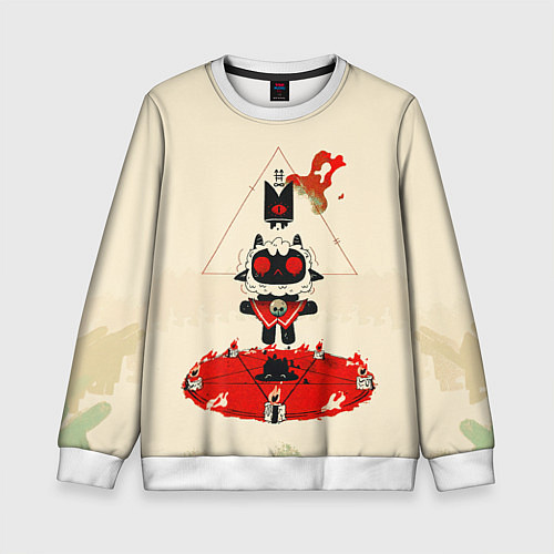 Детский свитшот Культ ягненка агнец / 3D-Белый – фото 1