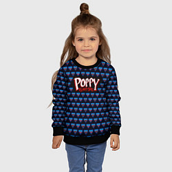 Свитшот детский Poppy Playtime - Huggy Wuggy Pattern, цвет: 3D-черный — фото 2
