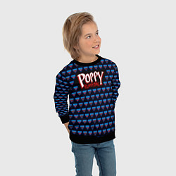 Свитшот детский Poppy Playtime - Huggy Wuggy Pattern, цвет: 3D-черный — фото 2