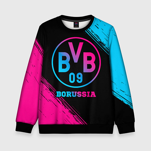 Детский свитшот Borussia - neon gradient / 3D-Черный – фото 1