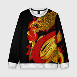 Детский свитшот Японский Золотой Дракон