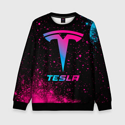 Детский свитшот Tesla - neon gradient