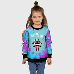 Свитшот детский Овечка арт - Cult of the lamb, цвет: 3D-черный — фото 2