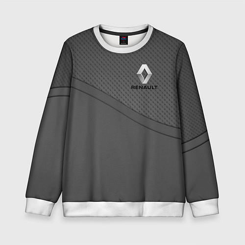 Детский свитшот Renault - серая абстракция / 3D-Белый – фото 1