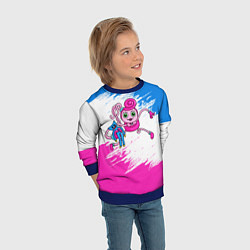 Свитшот детский Мамочка длинные ноги с Хагги, цвет: 3D-синий — фото 2