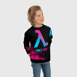 Свитшот детский Half-Life - neon gradient, цвет: 3D-черный — фото 2