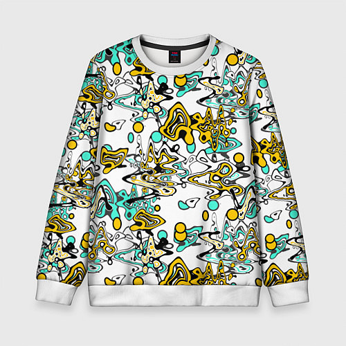 Детский свитшот Abstract pattern waves and streaks / 3D-Белый – фото 1