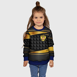 Свитшот детский Gold & black - Russia, цвет: 3D-синий — фото 2