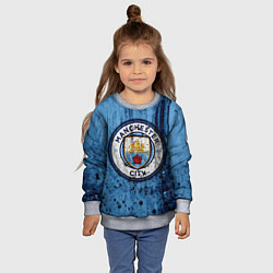 Свитшот детский Манчестер Сити Лого, цвет: 3D-меланж — фото 2