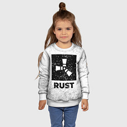 Свитшот детский Rust с потертостями на светлом фоне, цвет: 3D-белый — фото 2