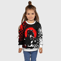 Свитшот детский Куки шинобу - Мрачный Геншин, цвет: 3D-белый — фото 2