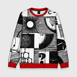 Свитшот детский Вопросы из космоса, цвет: 3D-красный