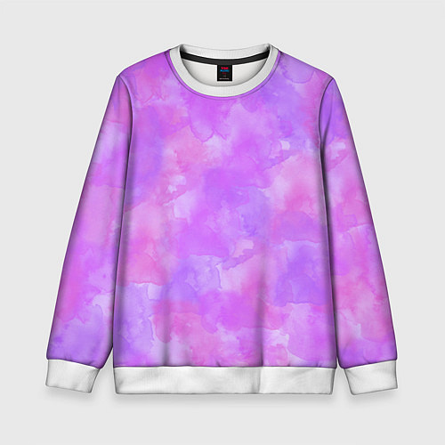 Детский свитшот Акварельная текстура в розовых тонах / 3D-Белый – фото 1