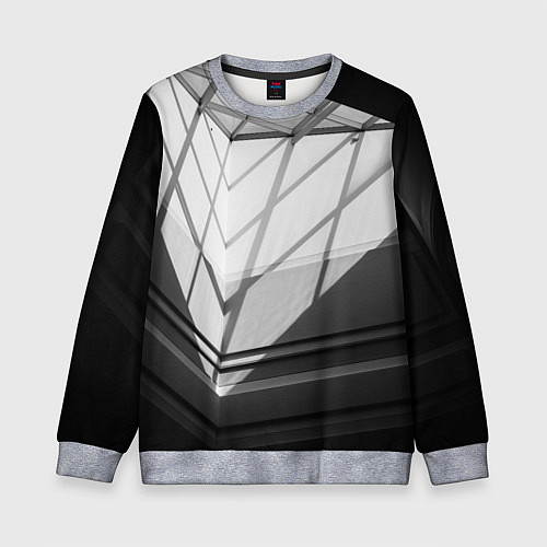 Детский свитшот Абстрактные тени и геометрические фигуры / 3D-Меланж – фото 1